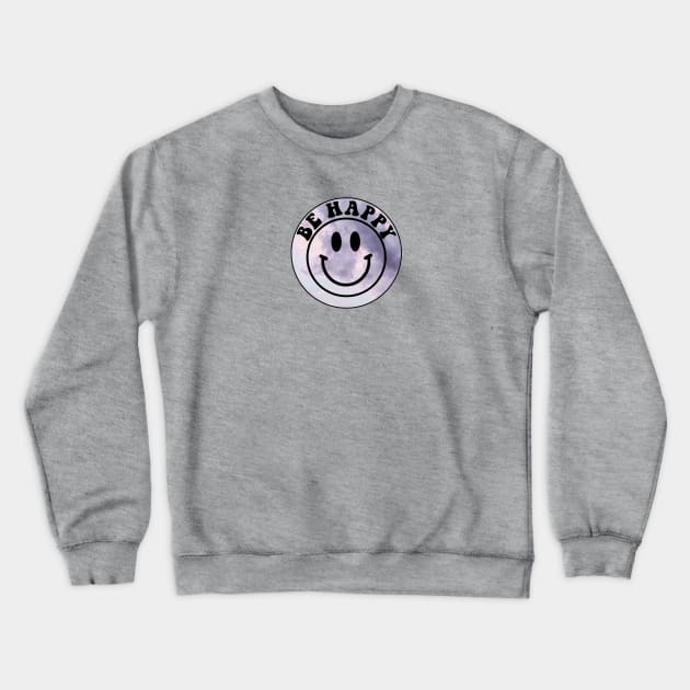 Be Happy Smiley Face Sky Crewneck Sweatshirt by lolsammy910